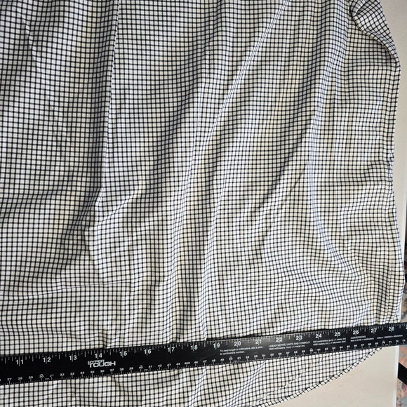 Duluth Trading Dress Shirt Men's 2XLT Black White Check Button Collard Cotton - Picture 12 of 16